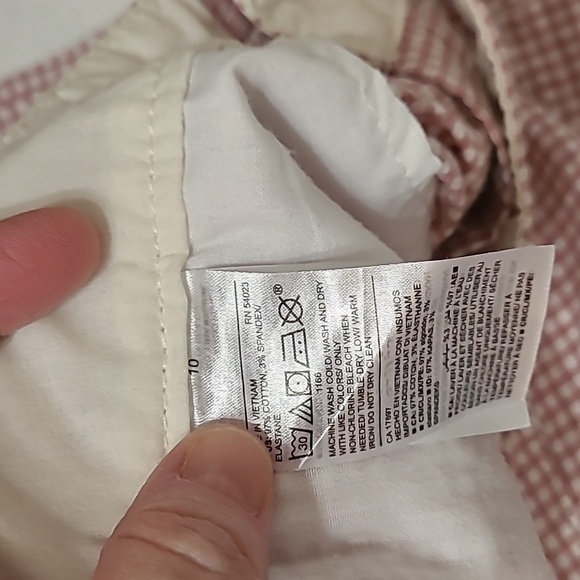 Old Navy High-Rise Everyday Short mauve/white seersucker size 10 - Picture 5 of 7
